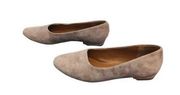 HALSTON grey Taupe Suede Linda Flats - size 6