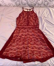 Maroon Lace Dress!