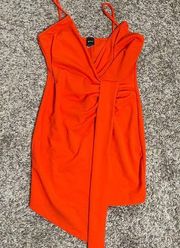 Orange A-Line Mini Dress