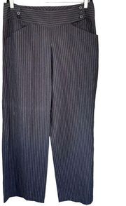 1384 Max Studio Cotton Linen Wide Leg Trouser Pants Size 14
