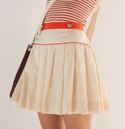 Anthropologie Maeve Pleated Tennis Skirt NEW