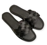 Winnie Woven One Band Sandal by . Black. Sz. 9.5