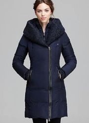 Brigid Knit Trim Duck Down Coat