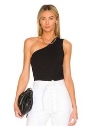 NWT! Bobi Los Angeles One Shoulder Shirred Top - Size Small