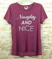 Modern Lux Naughty and Nice Graphic Tee T-Shirt