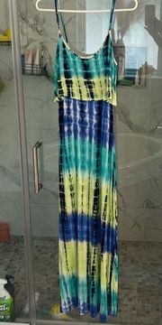 Super cute. Flowy. Double lined maxi dress. Great colors for summer