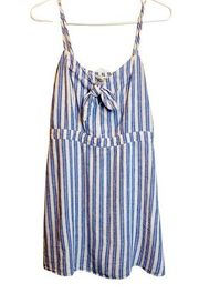 Miss Selfridge - Striped, Tie-Front Dress With Spaghetti Straps - Sz. 8