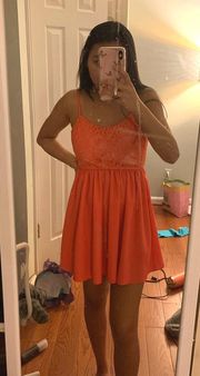 Coral Lace Dress