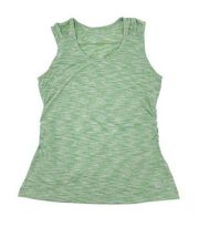 Woolrich Women's 7739 Avocado Heathered Green Ruched Tank Top Size Large