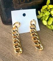 NWT free people gold chain link earrings