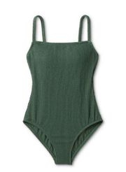 Kona Sol Pucker Textured One Piece Swimsuit