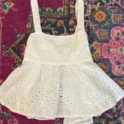 Eyelet Tank Top