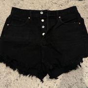 Black Denim Shorts