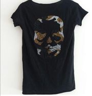 Zadig & Voltaire ~ Camo Bling Short Sleeve Top