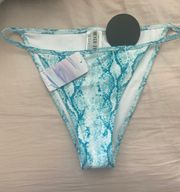 Snakeskin Blue Bikini Bottoms 