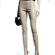 NWT JASON WU CREAM FAUX LEATHER PANTS