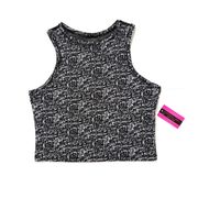 Material Girl Active Noir Spacedye Print Athletic Crop Racerback Tank To…