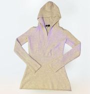 Agua cashmere creme hooded sweater size XS