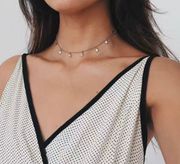 Boutique rose gold star choker