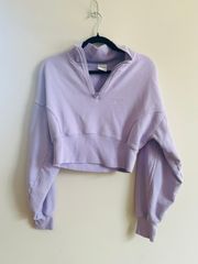 Aerie Cropped Purple Sweatshirt 