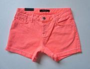 NWT J Brand Joanie Short in Flamingo Low Rise Boy-Fit Boyfriend Shorts 25 $168