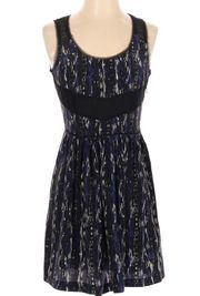 Urban Outfitters silence+noise black motif open back 100% silk dress size 0NWT