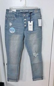 WALLFLOWER FLIRTY CURCY HIGH RISE ANKLE INSTA FLEX JEANS SIZE 5 NEW