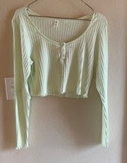 BP Pastel Lime Green Crop Top