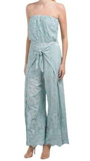 New! Young Fabulous & Broke Ellis Strapless Eyelet Jumpsuit