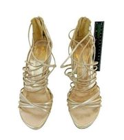 Women's High Heel 4 Inch Open Toe Strappy Shoes 7.5M C49