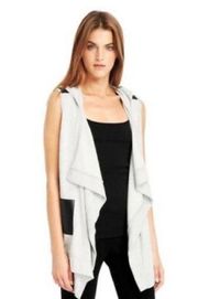 Kenneth Cole Gray/Faux Leather Vest