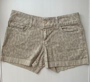 Khaki leopard print  (Anthropologie) shorts 26