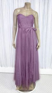 Strapless Lavender Purple Tulle Convertible Gown Dress Size 6