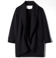 Aritzia Wilfred Chevalier Blazer Black Crepe Slouchy Topper Jacket Womens Size 4