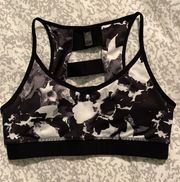 90 Degrees Black & White Pattern Sports Bra