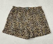 Vintage 90s UOMO La Senza Cheetah Print Silk Pajama Boxer Shorts Women’s Size M
