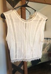 Forever 21 White Lace Tank