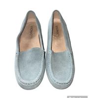 Vionic Chill Debbie Light Blue Suede Loafers Size 8.5