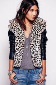 One Teaspoon Leopard Fallen Pieces Jacket