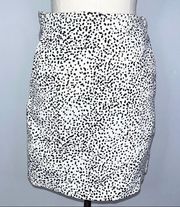 URBAN OUTFITTERS White Black Polka Dot Dalmatian Spotted Mini Pencil Skirt Small