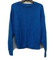 VTG Vintage Benetton Blue Pullover Wool Blend Made In Italy Sweater