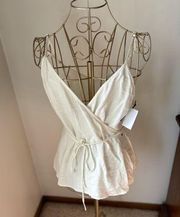 NWT  white wrap top XS