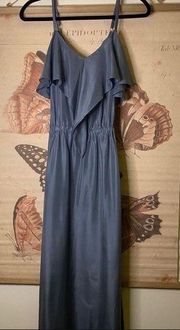 Bird by juicy couture silk slate blue dress xl