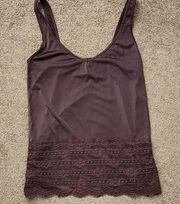 VINTAGE Y2K! Brown Lace Spandex Lingerie Top, Women's Medium