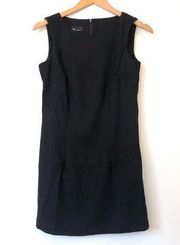 AB STUDIO Solid Black Sleeveless Crew Neck Short Mini Length Sheath Dress LBD 4