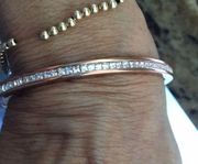 New Vince Camuto rose gold bangle with crystals bracelet