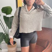 SHEIN Grey Teddy Pullover Sweater