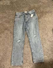 Vintage Light Wash High-rise Mom Jean