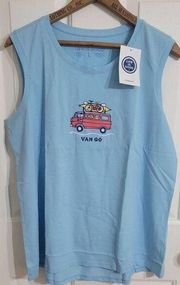 Life is Good Jackie and Rocket Van Go Size L Tank