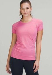 Lululemon Swiftly Tech Short Sleeve Pink Radish Color Size 10